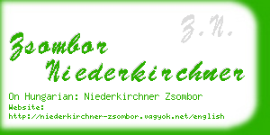 zsombor niederkirchner business card